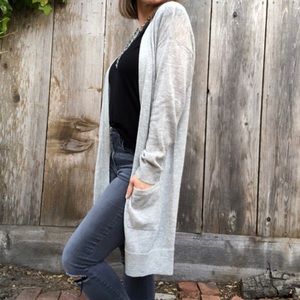 Ann Taylor grey dusted cardigan- size medium